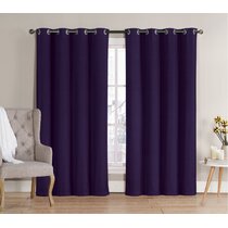 Purple 72" H Velvet/Velour Curtain Long Panel Custom Home Theater/Studio Drapery 