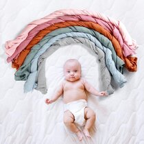 1 Cotton Muslin Baby Swaddle Blanket Wrap Newborn 120x120cm 47" x 47" Lemon 