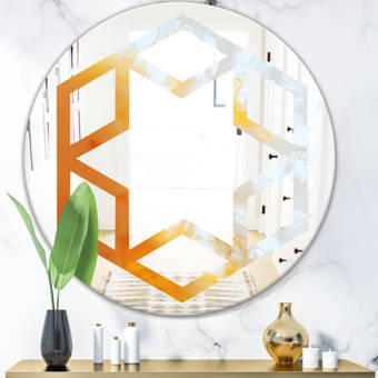 East Urban Home Abstract Design Ix Triple C Modern Contemporary Frameless Wall Mirror