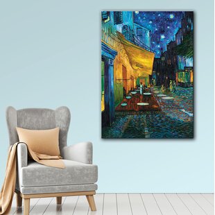 View Cafe Terrace at Night by Vincent Van Gogh Print on