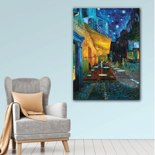 View Cafe Terrace at Night by Vincent Van Gogh Print on