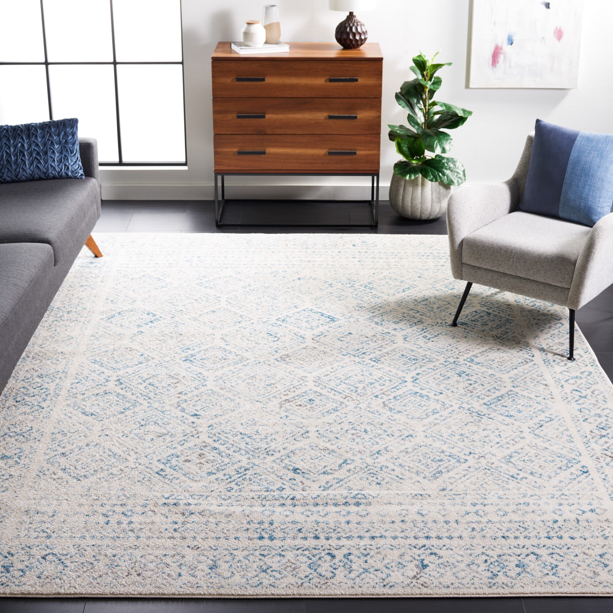 Dakota Fields DicksonIvory/Turquoise Rug & Reviews | Wayfair