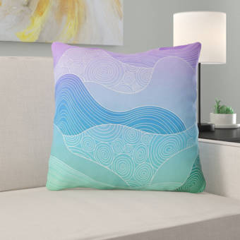 Highland Dunes Mariya Embroidered Spiral Shell Corded Throw Pillow Wayfair