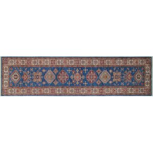 One-of-a-Kind Heron Hand-Knotted Rectangle Blue Area Rug