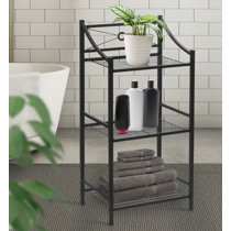 Bathroom Standing Shelf Black – Rispa