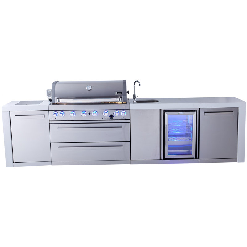 Mont Alpi 6 Burner Propane Gas Grill With Cabinet Reviews Wayfair