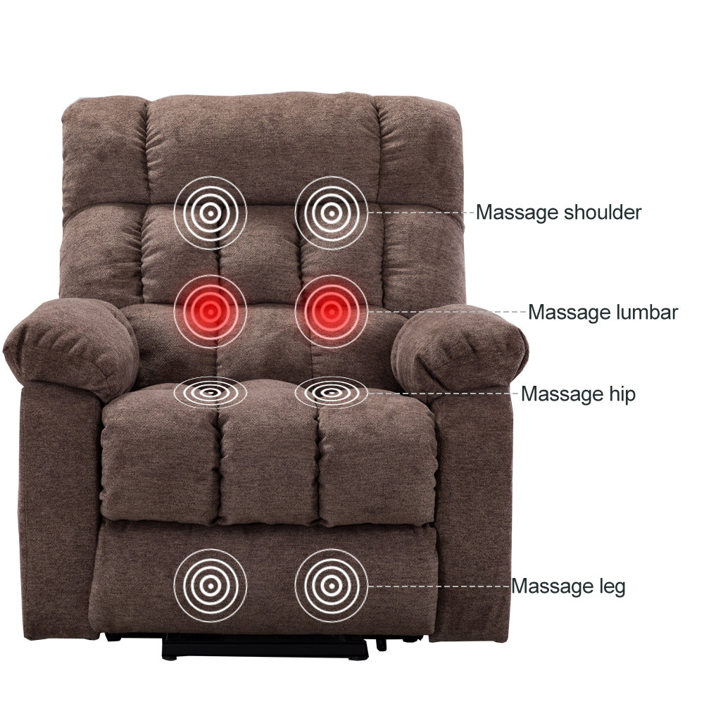 Latitude Run Arylan Power Lift Assist Recliner With Massage Reviews Wayfair