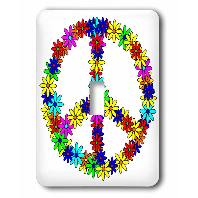 3drose Peace Sign Flower Power 1 Gang Toggle Light Switch Wall Plate Wayfair