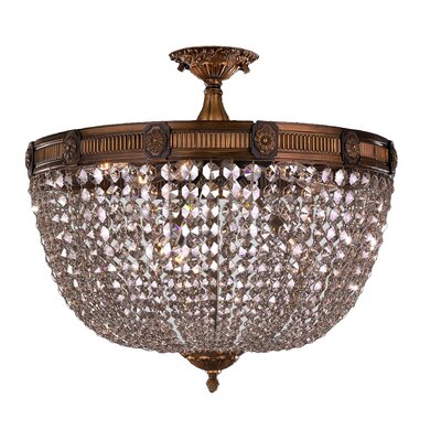 Reimer Traditional 9 Light Semi Flush Mount Astoria Grand