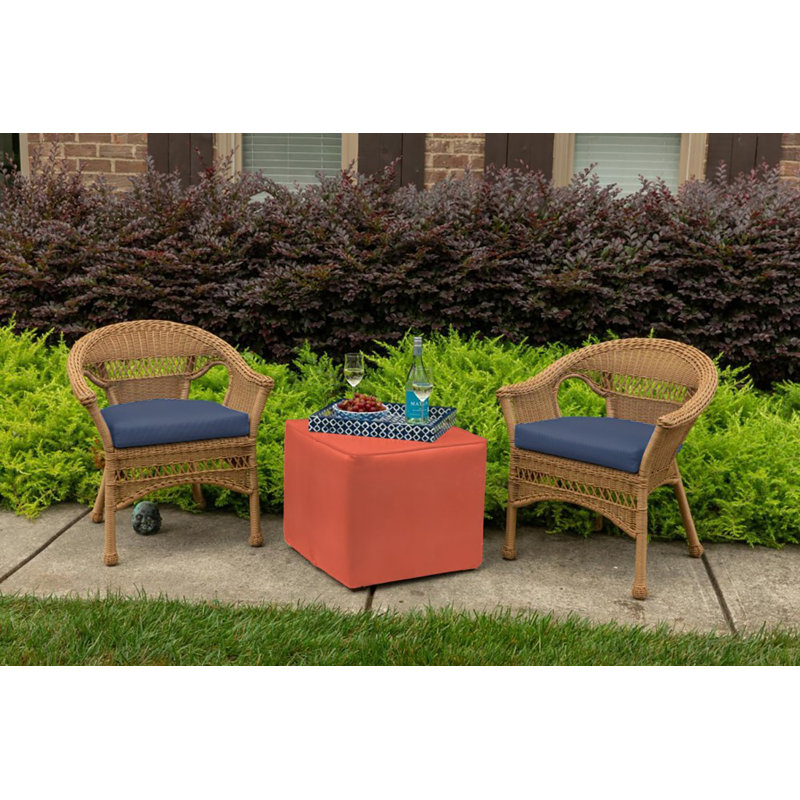 Wildon Home Wicker Indoor Outdoor Sunbrella Dining Chair Cushion Wicker Indoor Outdoor Sunbrella Dining