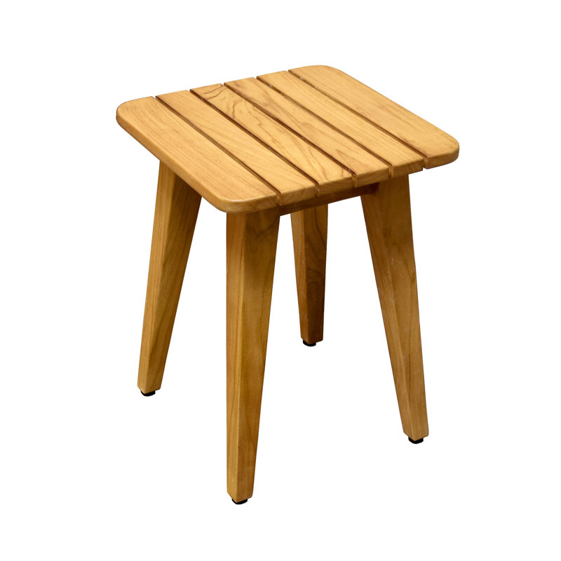 Union Rustic Applewhite 13 4 W Teak Shower Bench Reviews Wayfair