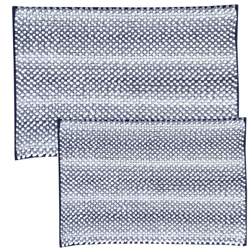 Highland Dunes Drummond Chenille Set Rectangle Non Slip Abstract Piece Bath Rug Set Reviews Wayfair
