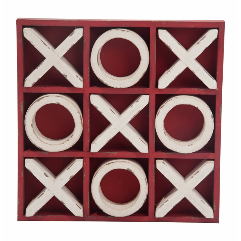 Breakwater Bay Schumaker Wood Large Spring Tic Tac Toe Game Reviews Wayfair