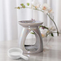 Patio WANYA Ceramic Tea Light Holder Wax Warmer Great Decoration for Living Room Porch and Garden White Balcony Aromatherapy Essential Oil Burner Patio WANYA Ceramic Tea Light Holder Wax Warmer Great Decoration for Living Room Porch and Garden White Balcony Aromatherapy Essential Oil Burner
