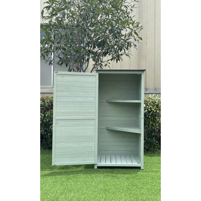 2 ft. W x 2 ft. D Solid Wood Vertical Storage Shed