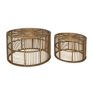 Nordin Bamboo 2 Piece Coffee Table Set by Bayou Breeze
