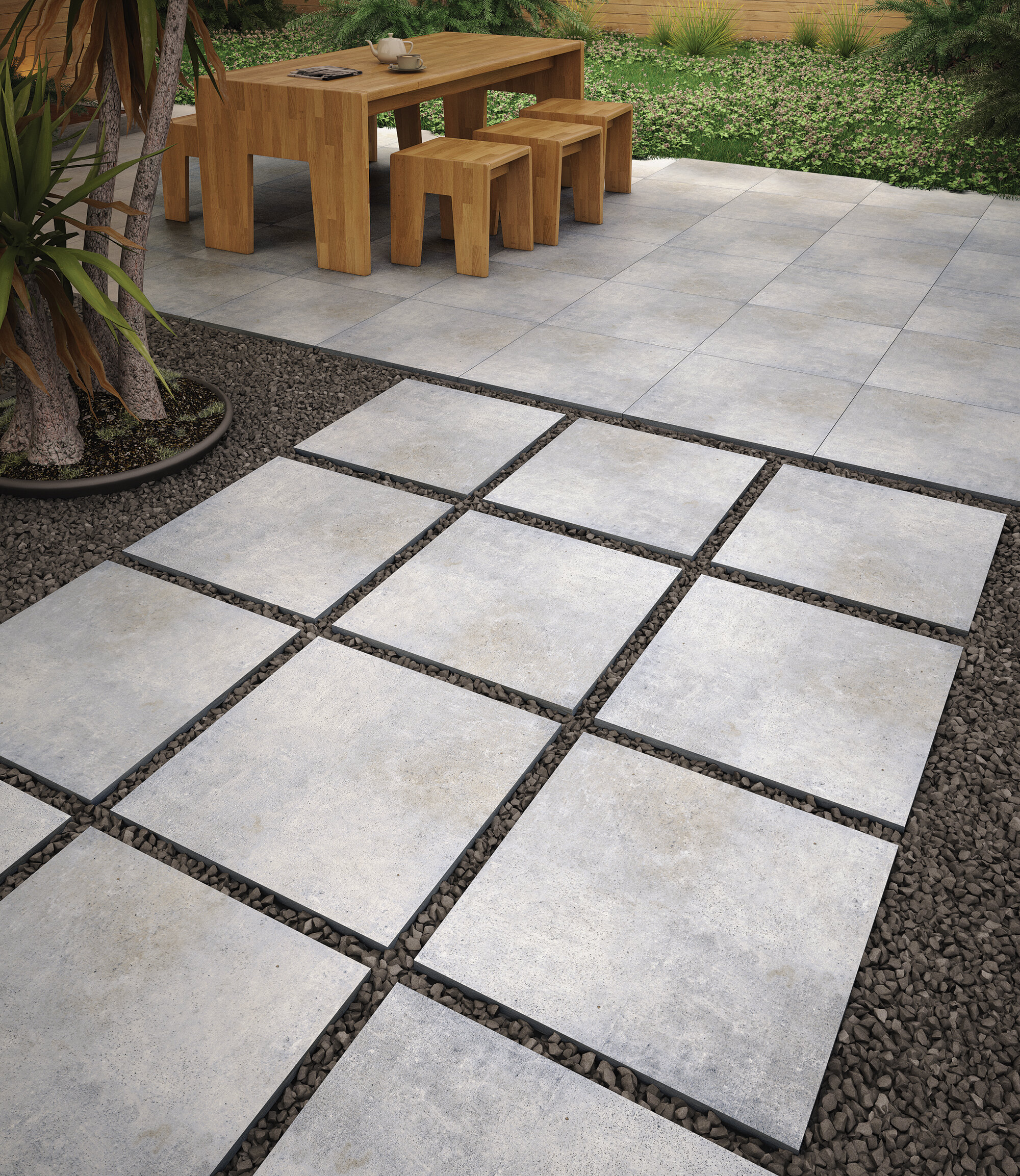 Beton Porcelain Paver In Gray