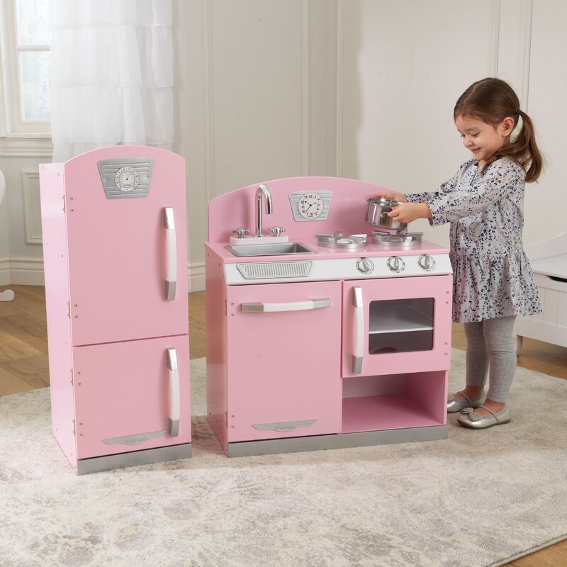 kidkraft corner kitchen pink