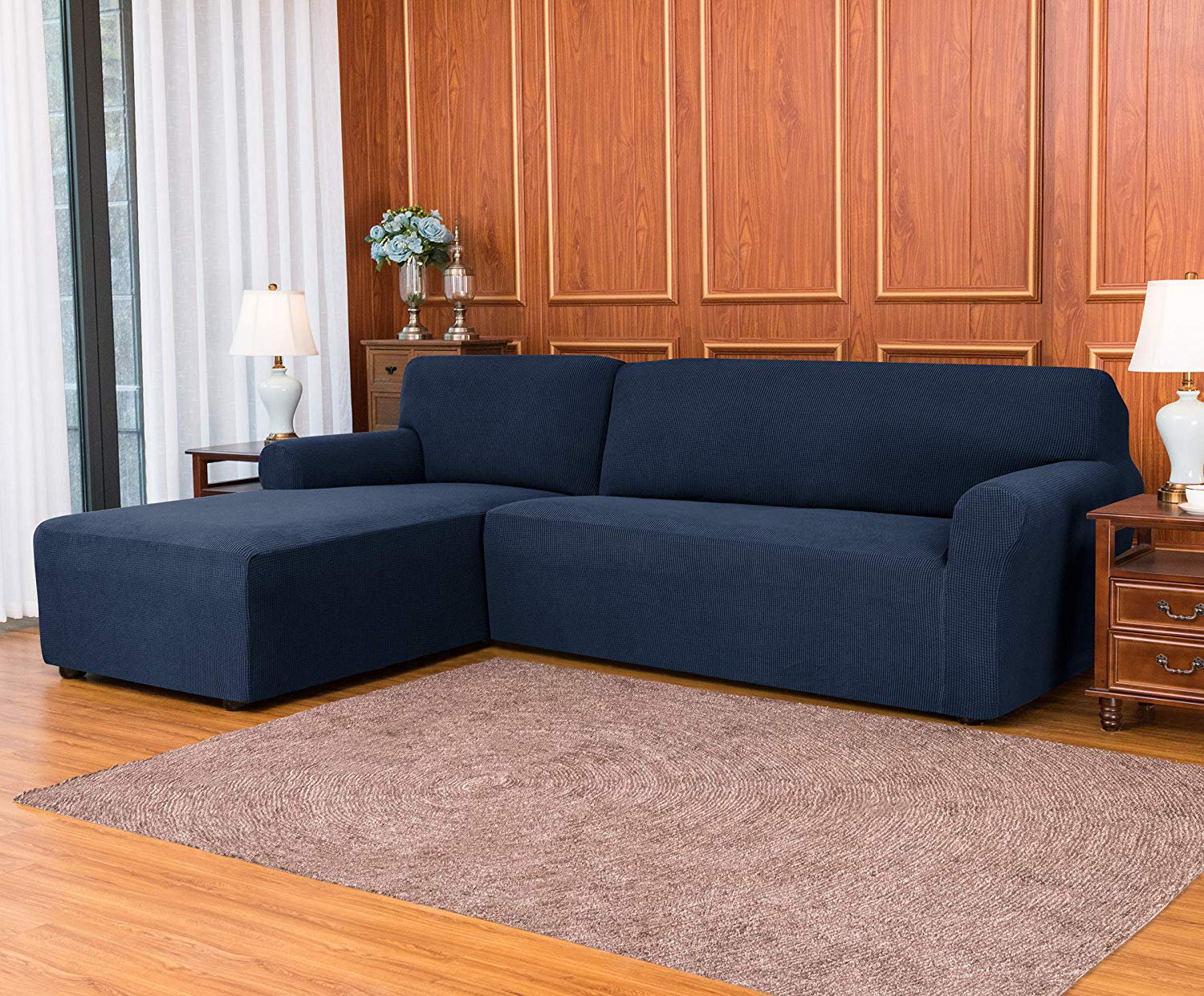 Red Barrel Studio Stretch L Shaped 3 Seats Sectional Box Cushion Red Barrel Studio Stretch L Shaped 3