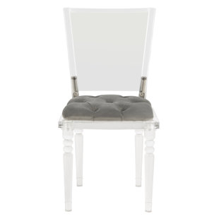 Loreen Acrylic Upholstered Dining Chair by Everly Quinn New Design
