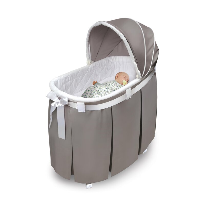gray baby bassinet