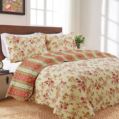 waverly norfolk reversible quilt set