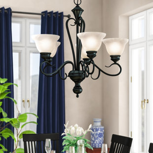 Go to store & view more images Birchview 5-Light Shaded Chandelier by Fleur De Lis Living