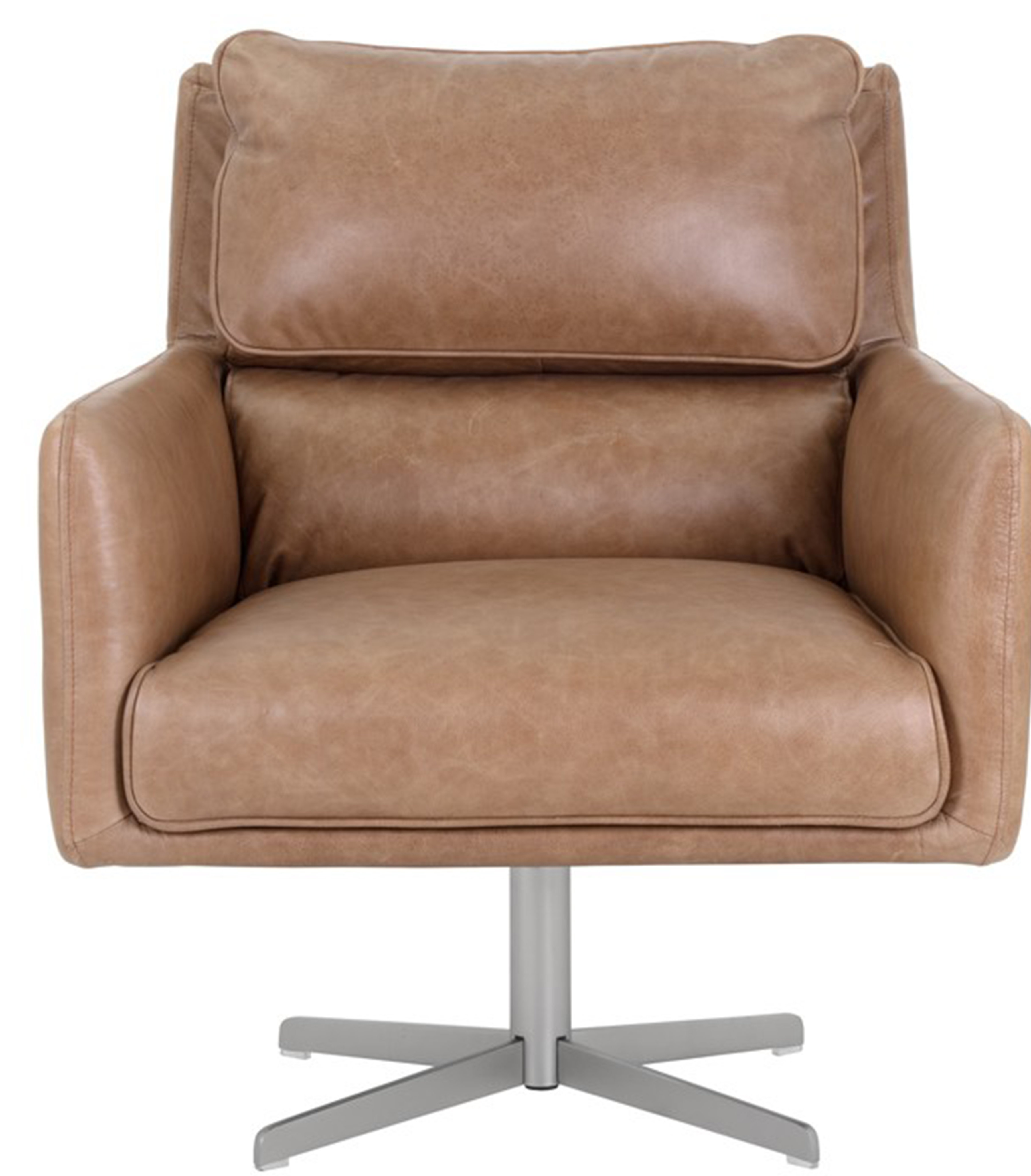 Contemporary Leather Swivel Armchair / Browse to take a look at this