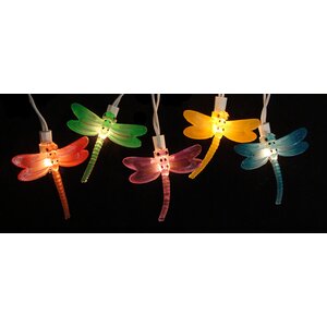 10-Light 9.6 ft. Dragonfly String Lights