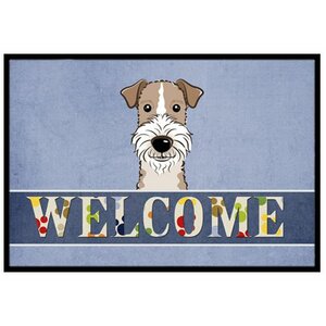 Wire Haired Fox Terrier Welcome Doormat