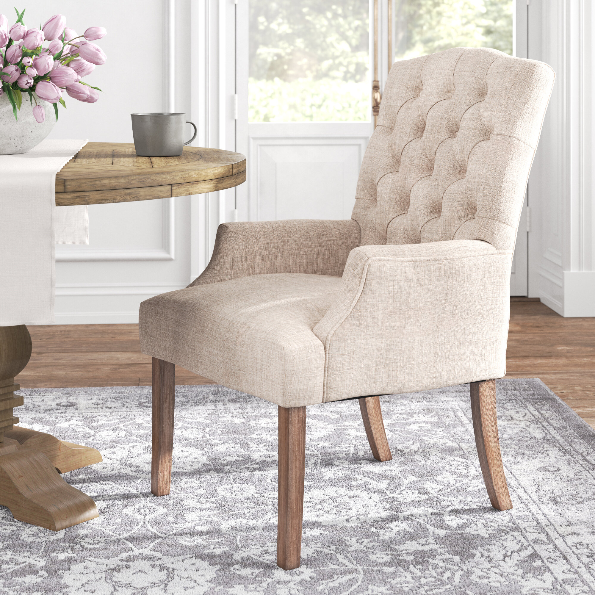 tufted sitting chair