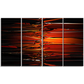 Designart Colorful Abstract Glass Design Graphic Art Print Multi