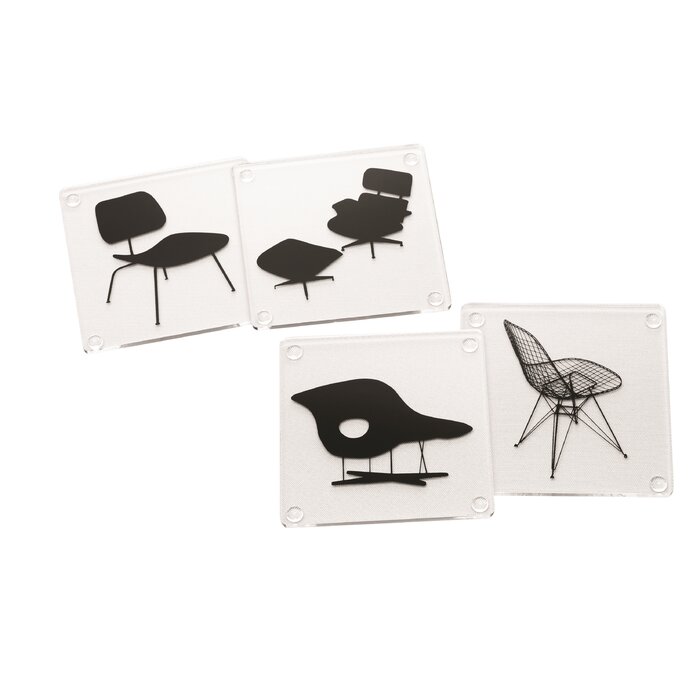 MoMA Eames Chairs Coaster (Set of 4) | Wayfair