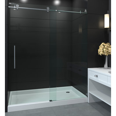 Sola Series 48 X 80 Single Sliding Frameless Shower Door Nezza