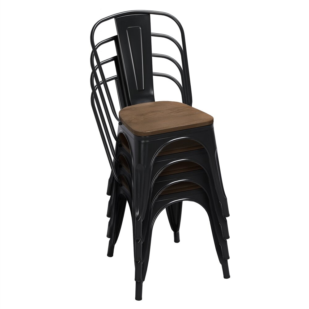 Wooden Chair With Slats  . Unfinished For A Neutral Look, You Can Always Add Your Paint For A Pop Of Color.