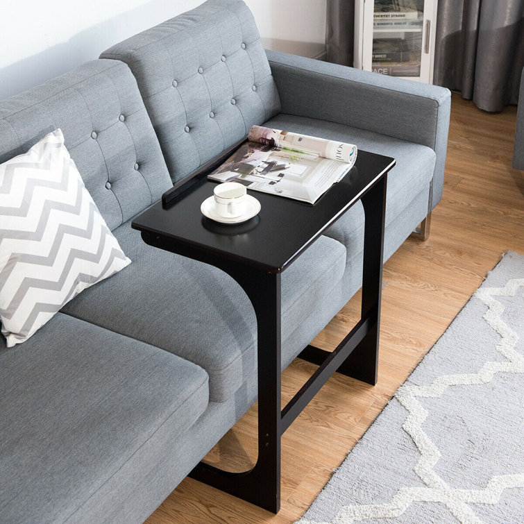Inbox Zero Adjustable CShape Couch End Table Wth Tilting Top Wayfair