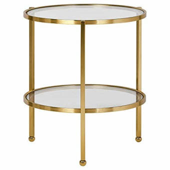 17 Stories Cleasby Glass Top Frame End Table Wayfair