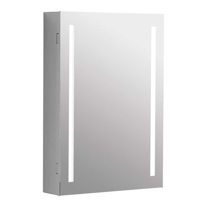 Star X Recessed Or Surface Mount Framed 1 Door Medicine Cabinet With Led Lighting With 3 Adjustable Shelves Wayfair