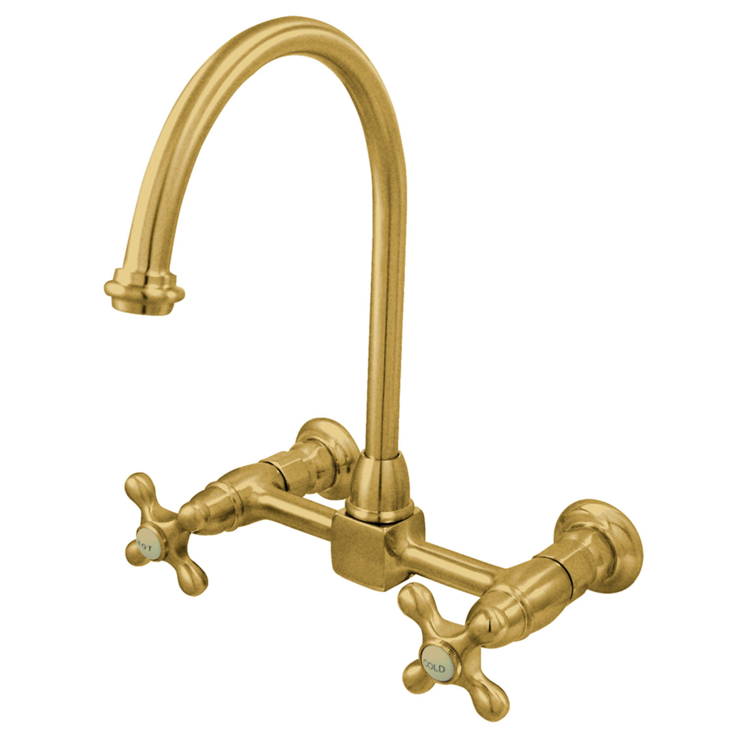 Kingston Brass Restoration Wall Mounted Double Handle Kitchen