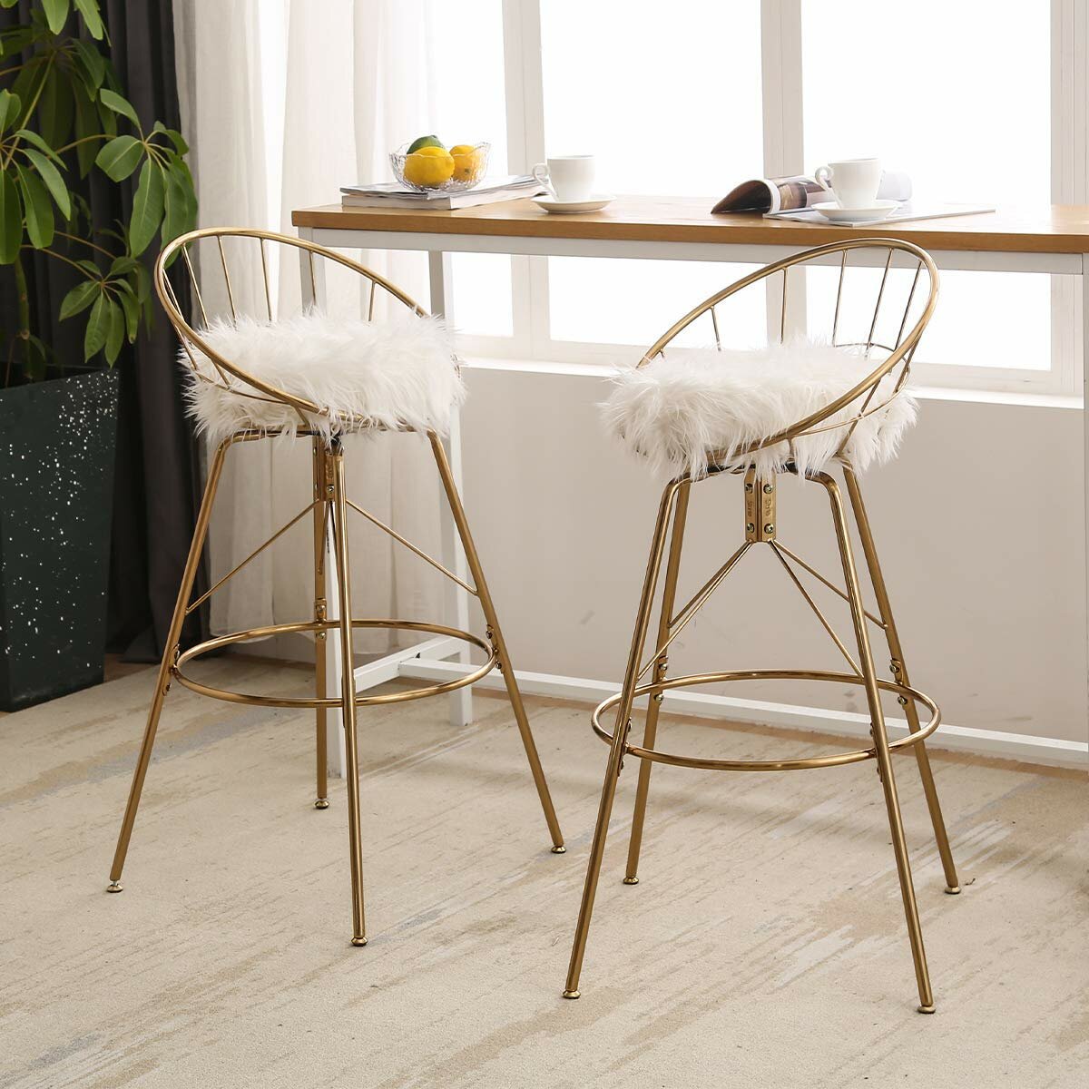 Everly Quinn Hudgens Swivel Counter Bar Stool Reviews Wayfair