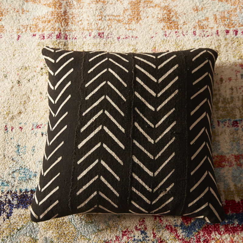 Foundry Select Newfolden Arrow Chevron Print Cotton Throw Pillow Cover Reviews Wayfair