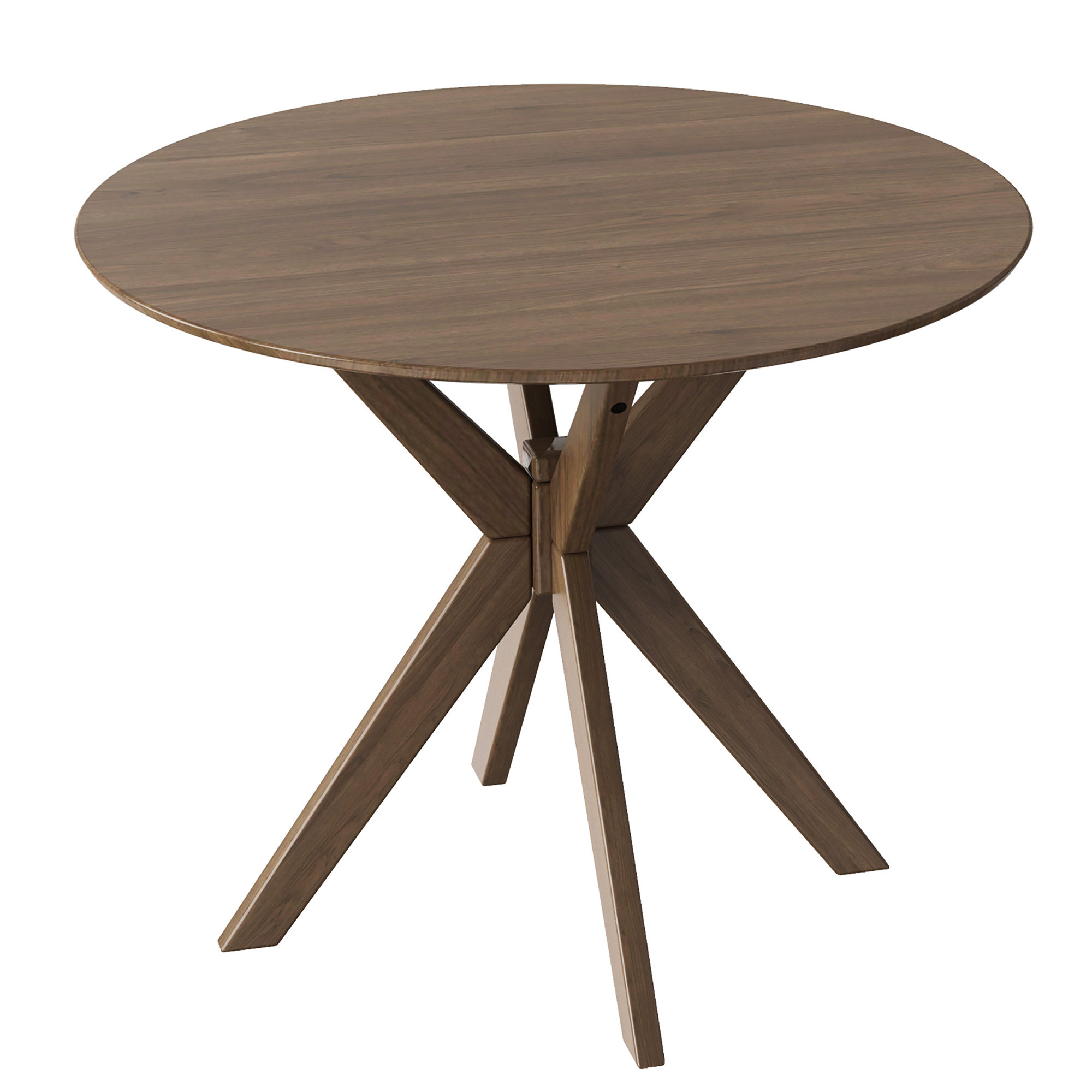 Zipcode Design™ Harbaugh Modern Round Wood Dining Table 35'' W/ Solid
