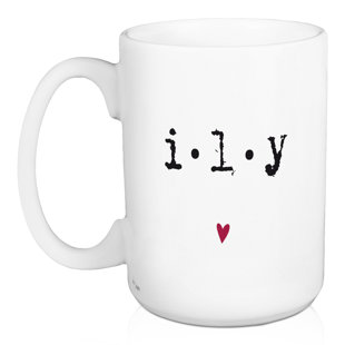 22 Oz Coffee Mugs Wayfair Ily Red Heart 15 Oz Coffee Mug