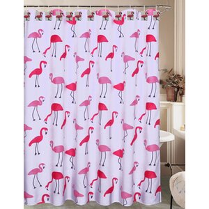 Fairmount Flamingo Fabric Shower Curtain