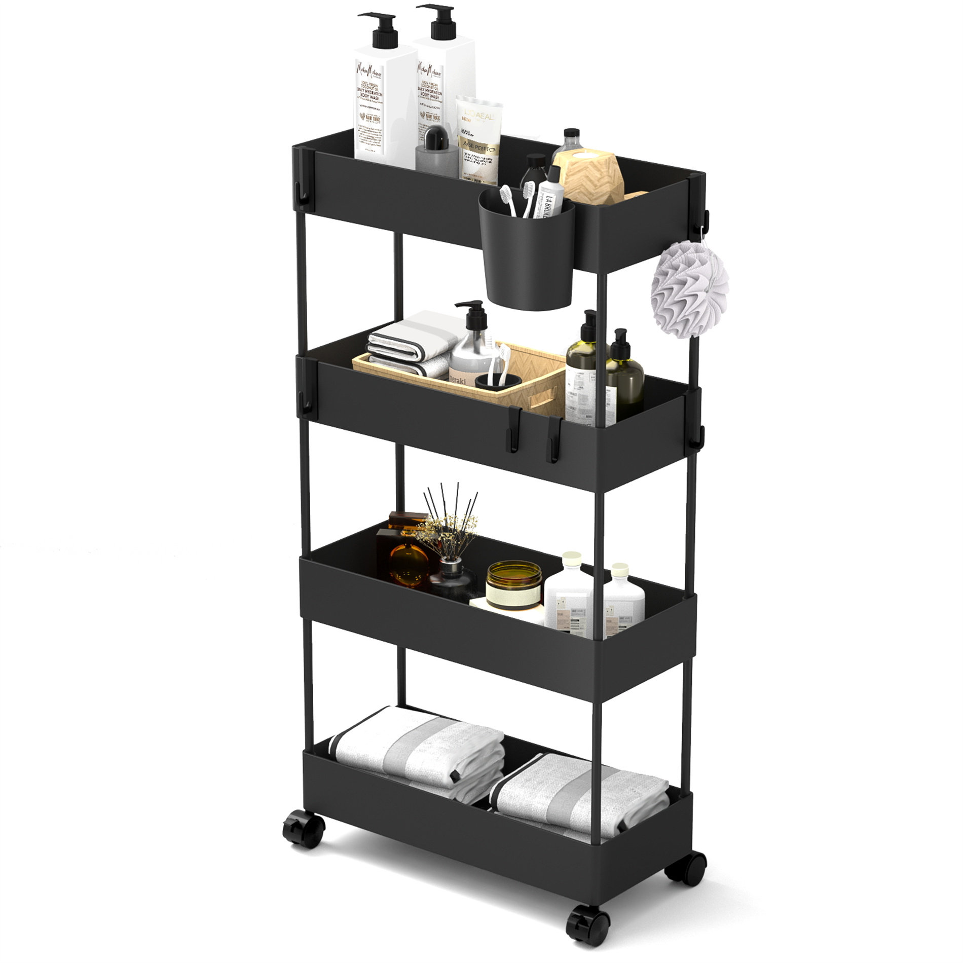 TGBY Slim Bathroom Storage Utility Cart Wayfair