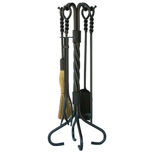 5 Piece Iron Fireplace Tool Set By Uniflame