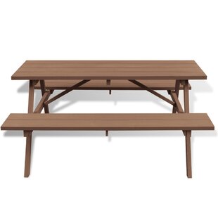 Wooden Picnic Table By Sol 72 Outdoor