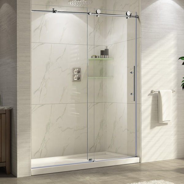 Wet Republic Trident 48 X 76 Single Sliding Frameless Shower