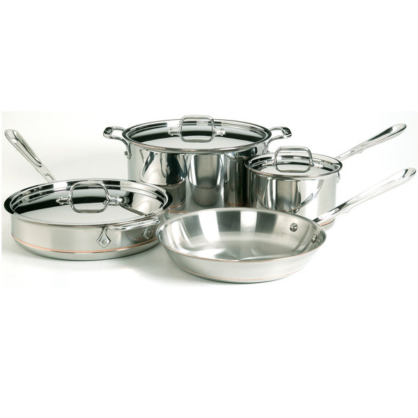 All-Clad, 6000-7 SS, Copper Core, 7-Piece Copper Core ...