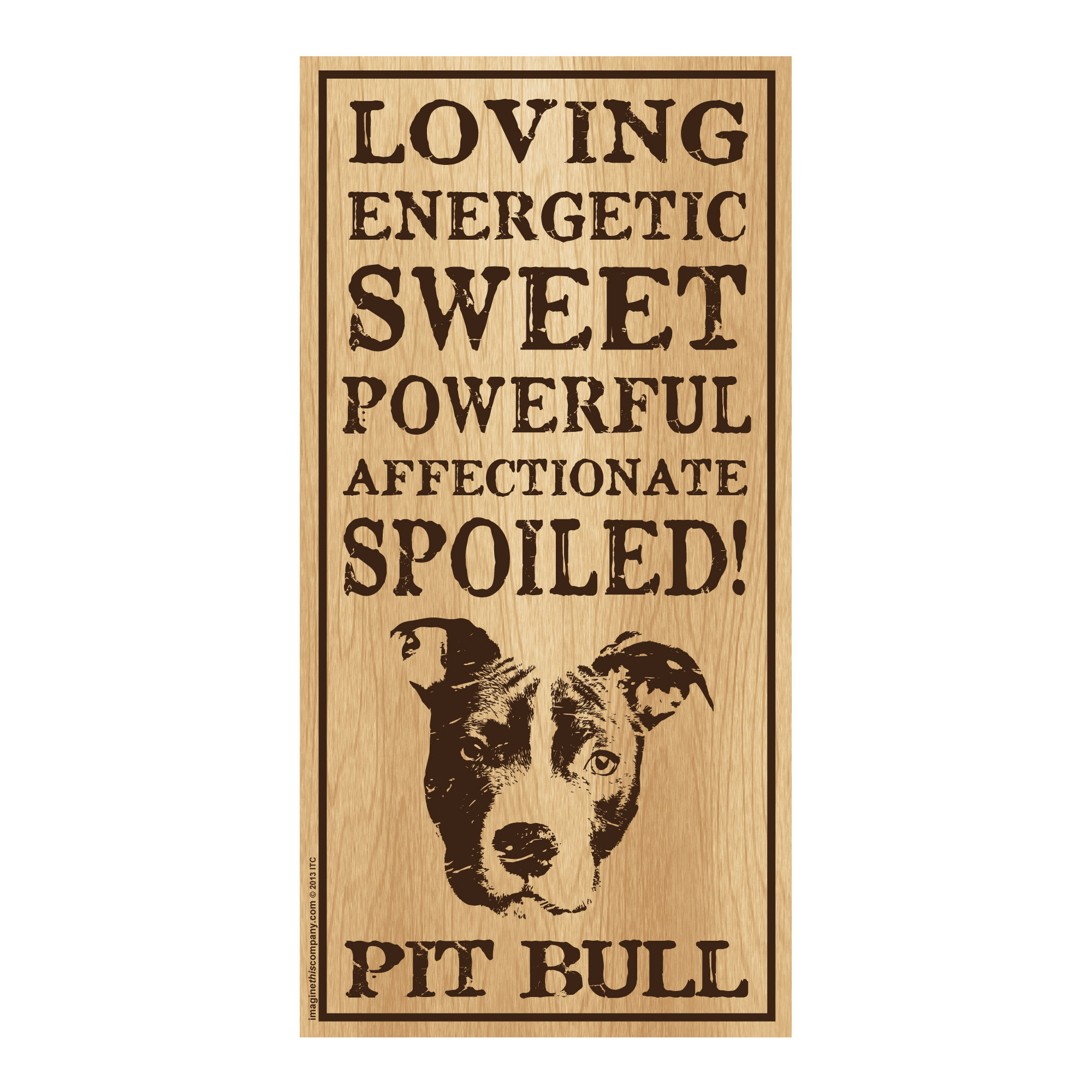 Imagine This Sweet Pit Bull Garten-Schild – Witziges Sicherheitsschild Für Rasen & Beete, 20,3 X 20,3 Cm